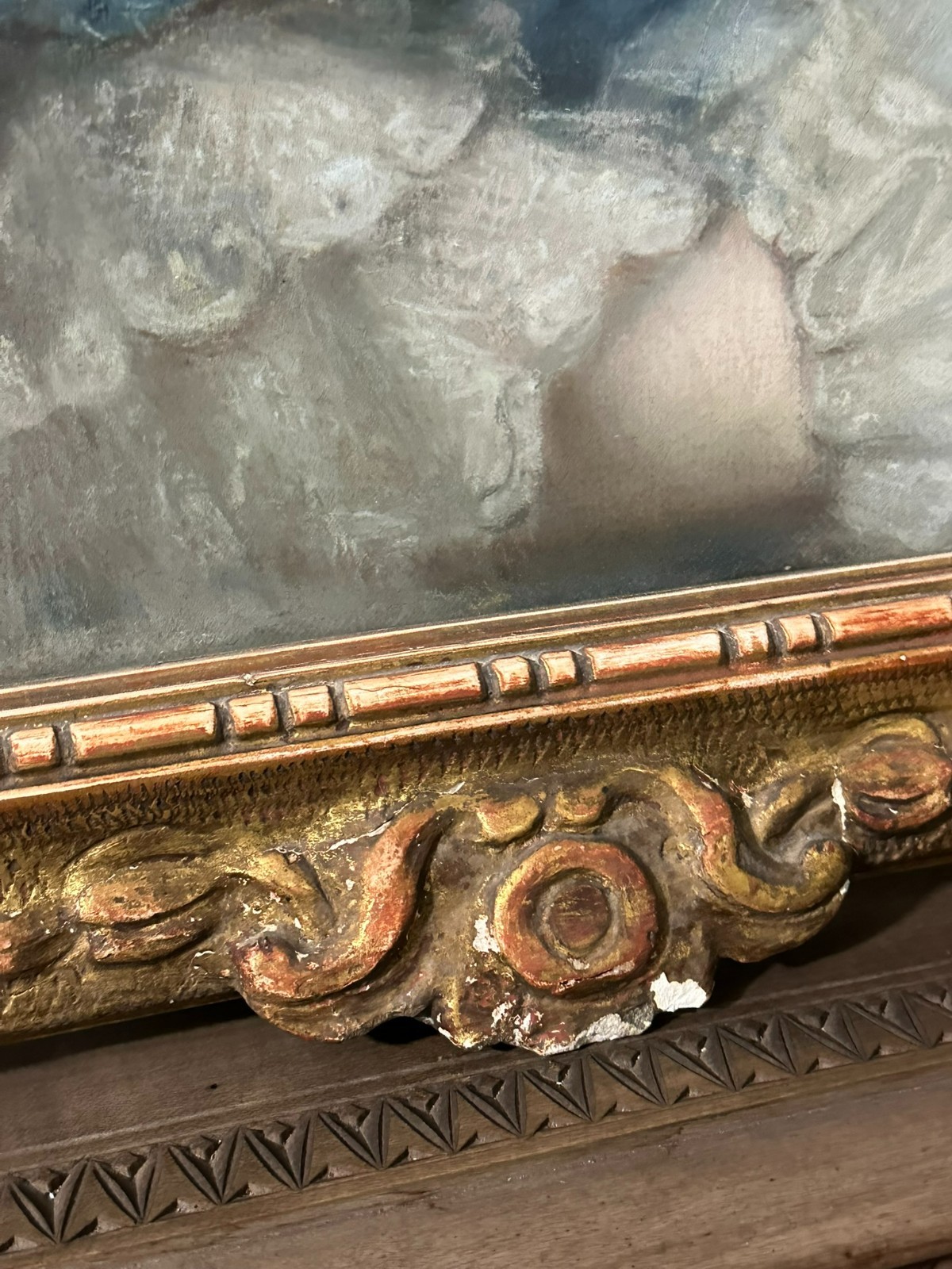 GROSSE PASTELL ZEICHNUNG PORTRAIT EINER DAME FRANKREICH 19 TES JHDT ORIGINAL – Bild 13