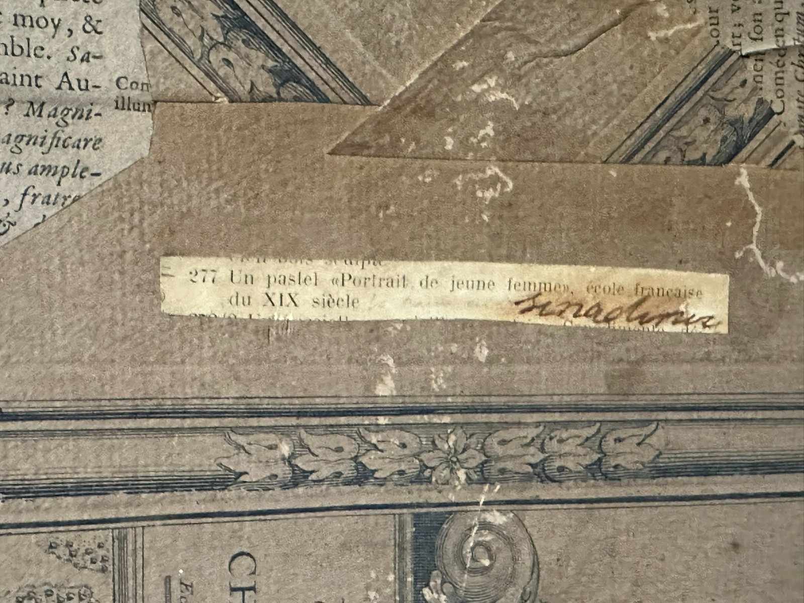 GROSSE PASTELL ZEICHNUNG PORTRAIT EINER DAME FRANKREICH 19 TES JHDT ORIGINAL – Bild 15