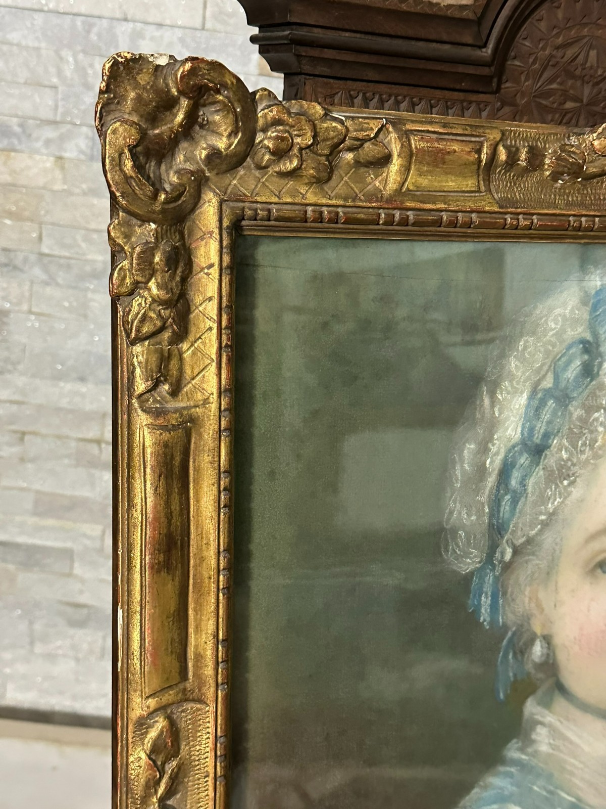 GROSSE PASTELL ZEICHNUNG PORTRAIT EINER DAME FRANKREICH 19 TES JHDT ORIGINAL – Bild 9