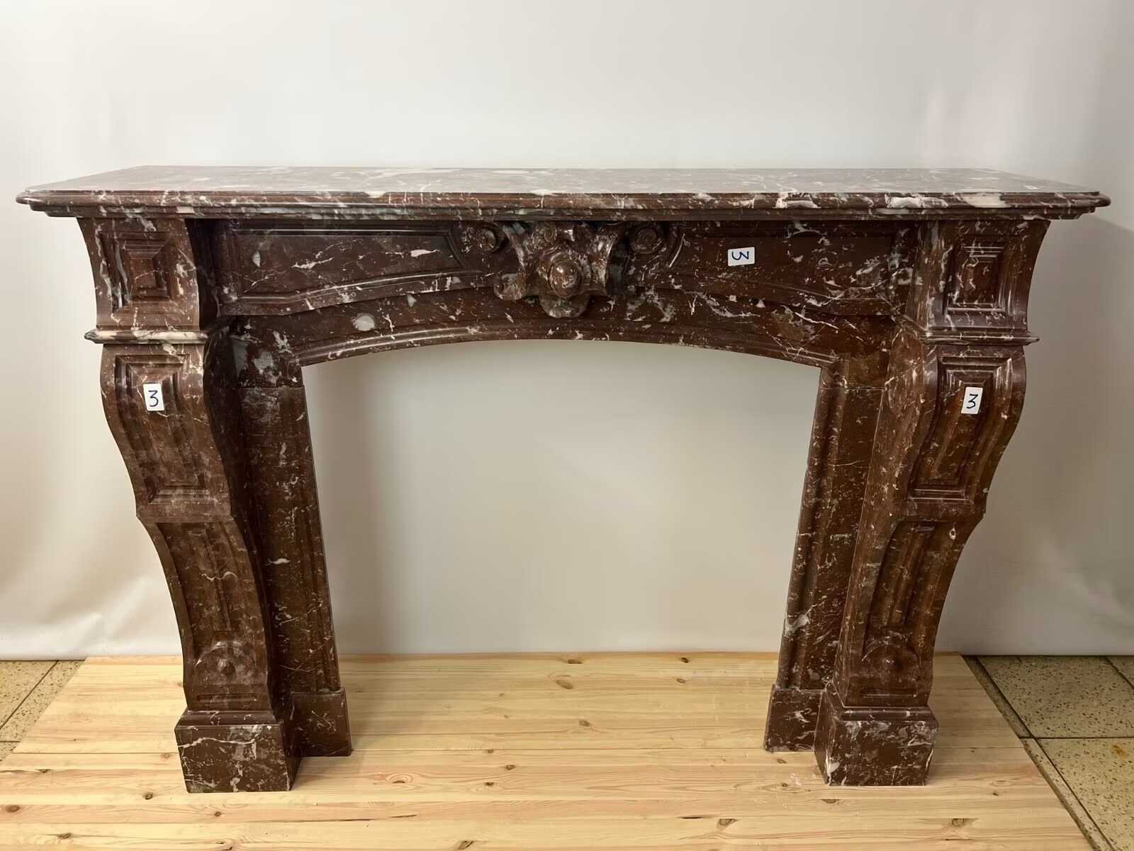 ANTIKE KAMINUMRANDUNG MARMOR KAMIN 1860/1880 LOUIS PHILIPPE