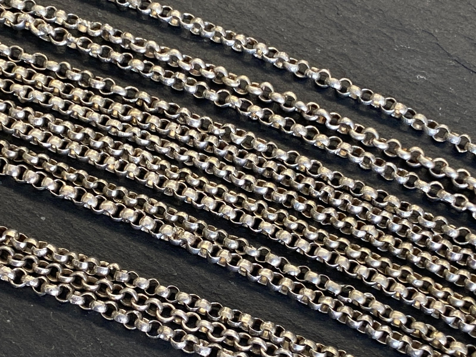 ANTIKE HALSKETTE KROPFKETTE TRACHTENKETTE STERLING SILBER VERGOLDET GRANAT 19JH – Bild 14