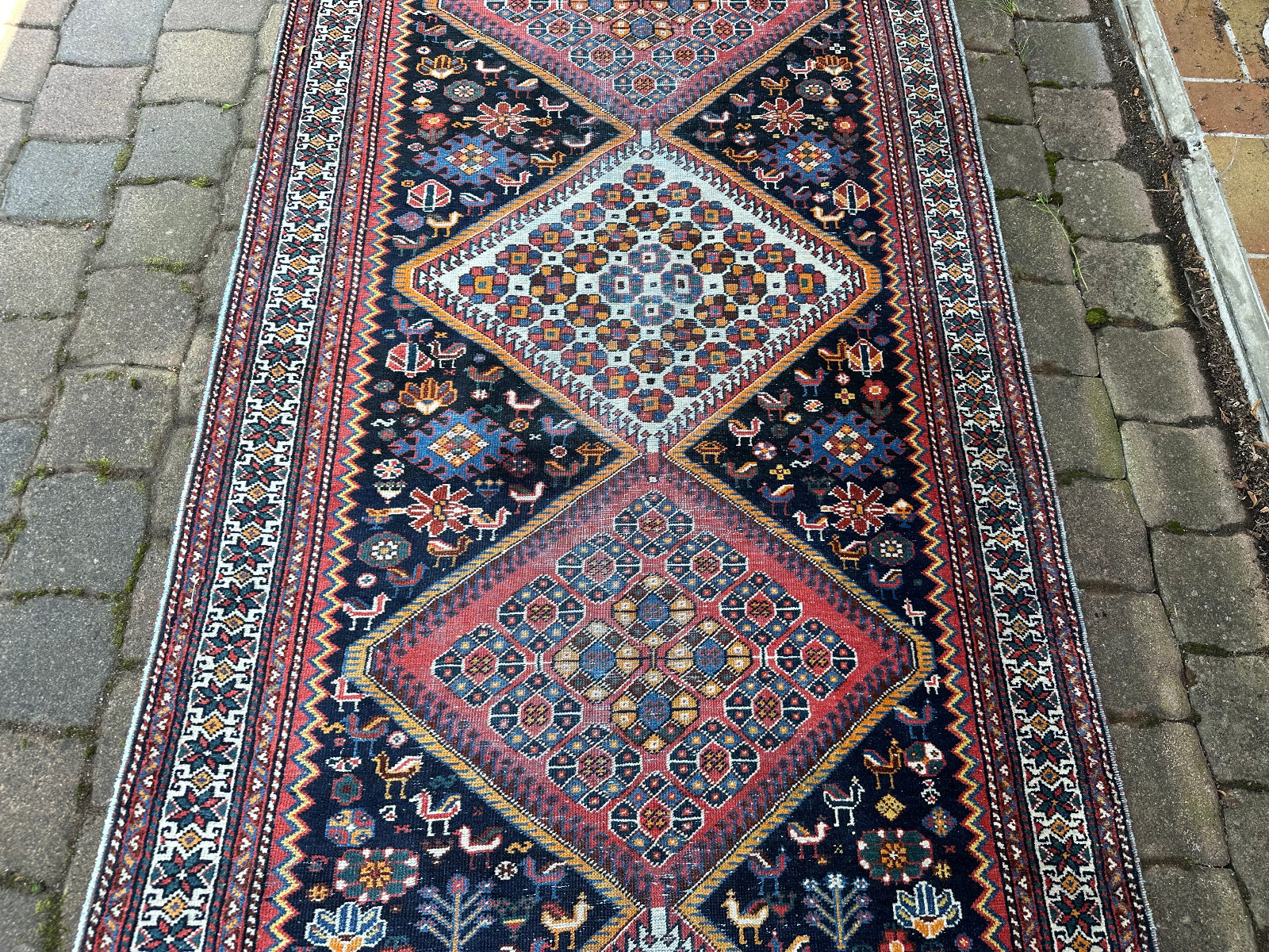 ALTER ORIENTTEPPICH TEPPICH HANDGEKNÜPFT AUS WOLLE TÜRKEI LÄUFER 327x113cm – Bild 4
