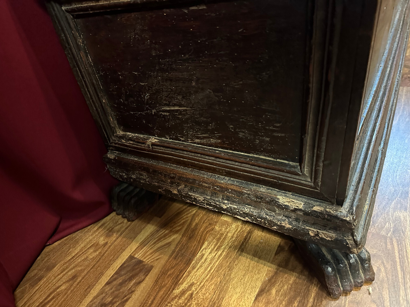ANTIKE RENAISSANCE TRUHE 17/18 TES JHDT NUSSBAUM MASSIV – Bild 4