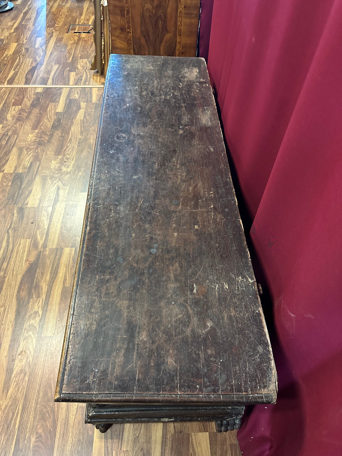 ANTIKE RENAISSANCE TRUHE 17/18 TES JHDT NUSSBAUM MASSIV – Bild 7