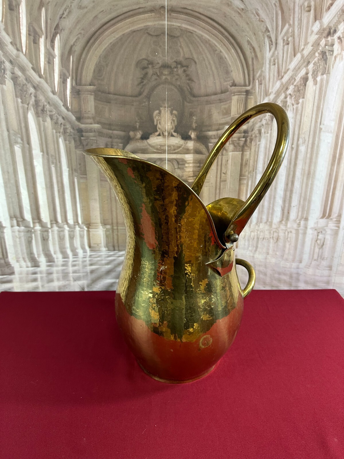 SEHR GROSSE ANTIKE KANNE AUS KUPFER 19 TES JHDT HANDGETROMMELT 46cm