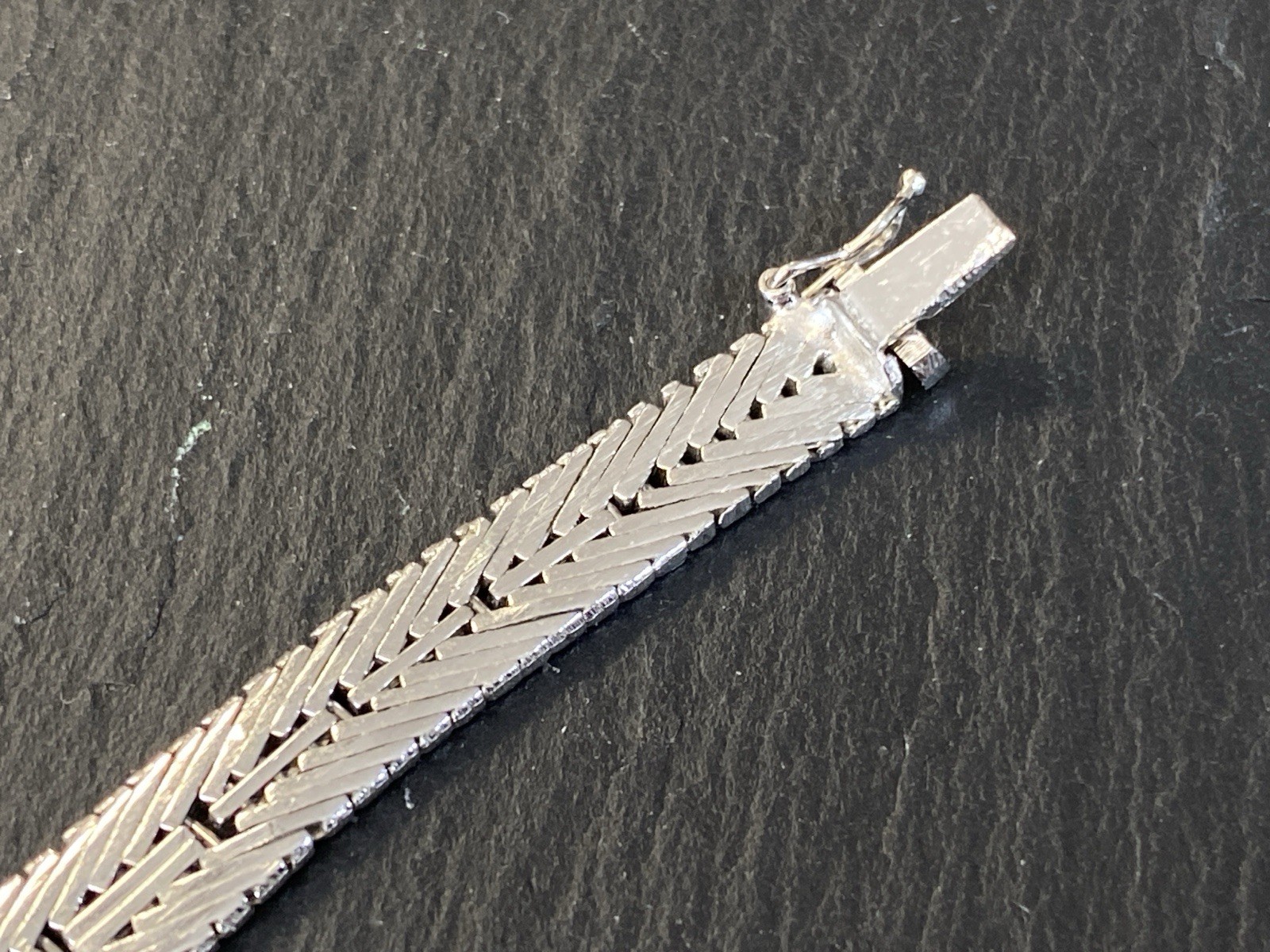 ARMBAND PLATT 835 SILBER SAPHIR SAPHIRE ROSENSCHLIFF 0,34CT – Bild 12