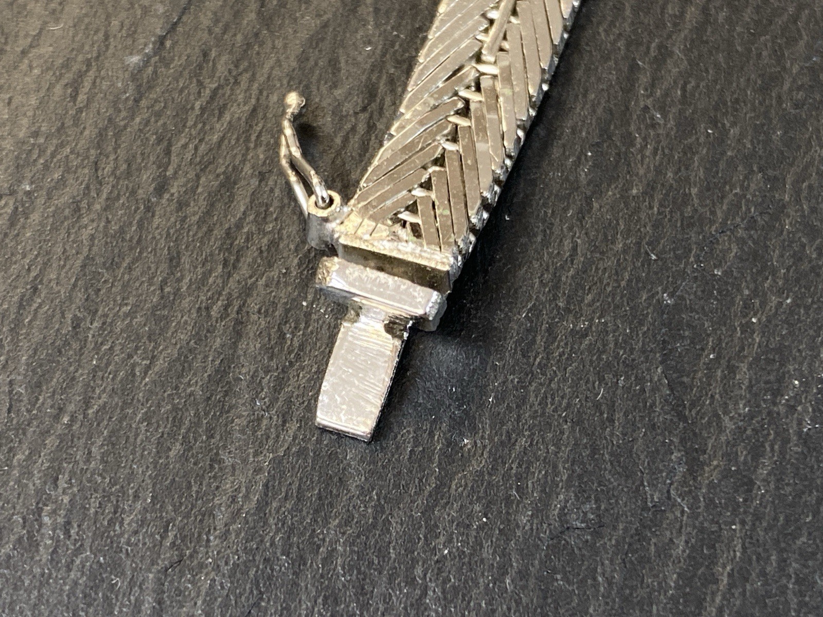 ARMBAND PLATT 835 SILBER SAPHIR SAPHIRE ROSENSCHLIFF 0,34CT – Bild 10