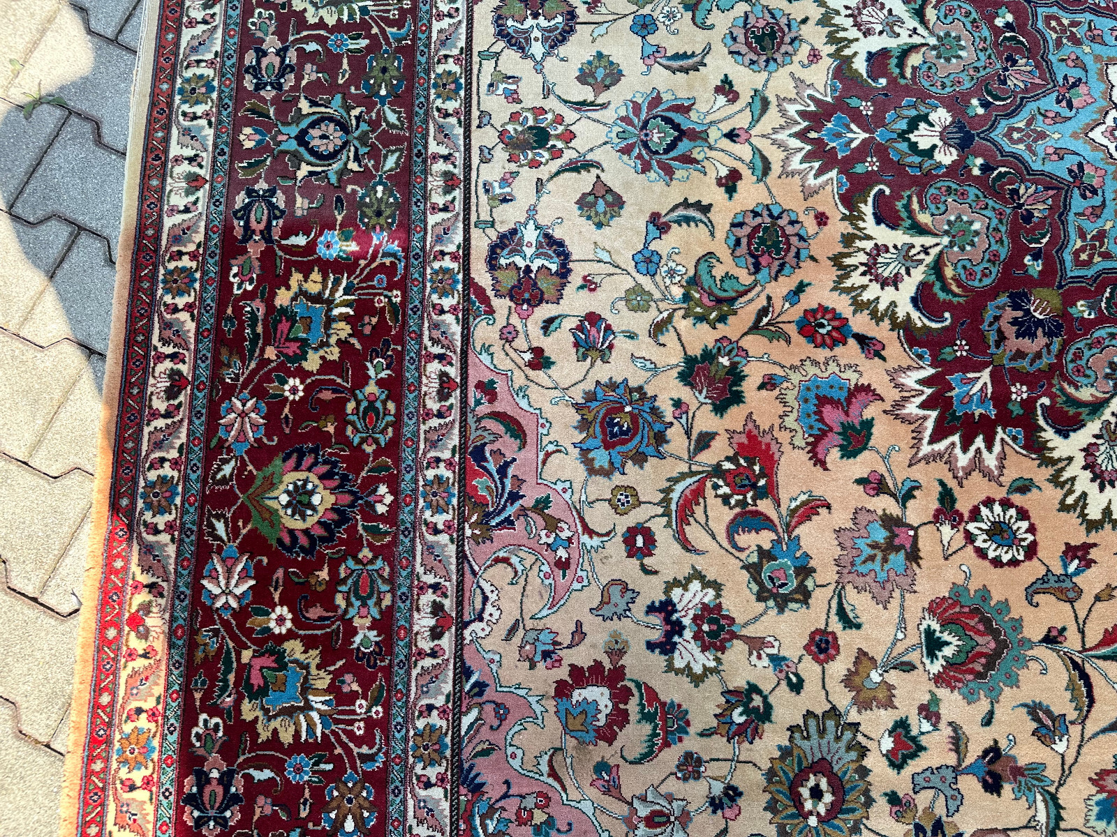 ALTER PERSER TEPPICH ORIENTTEPPICH AUS WOLLE HANDGEKNÜPFT 396x285cm – Bild 11