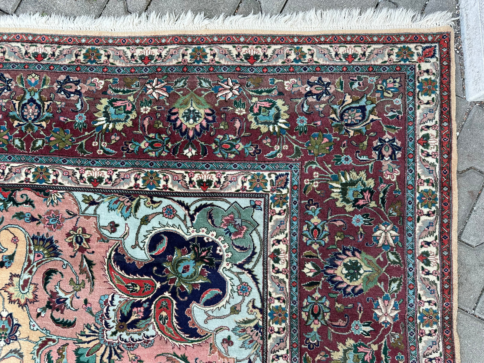 ALTER PERSER TEPPICH ORIENTTEPPICH AUS WOLLE HANDGEKNÜPFT 396x285cm – Bild 19