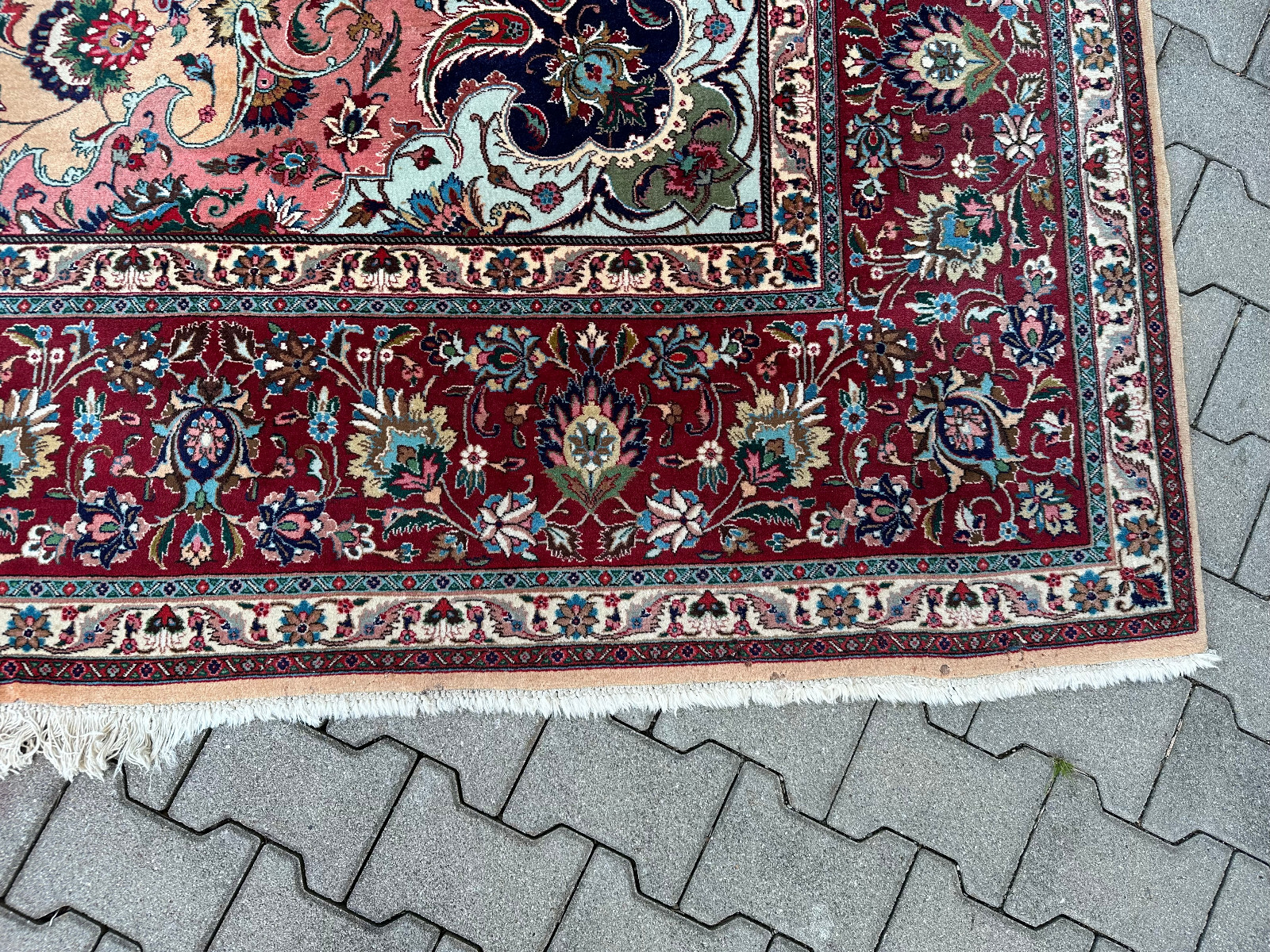 ALTER PERSER TEPPICH ORIENTTEPPICH AUS WOLLE HANDGEKNÜPFT 396x285cm – Bild 6