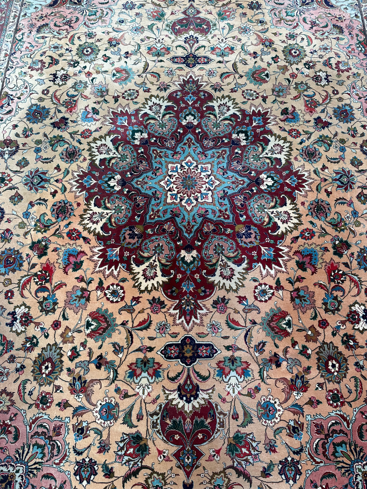 ALTER PERSER TEPPICH ORIENTTEPPICH AUS WOLLE HANDGEKNÜPFT 396x285cm