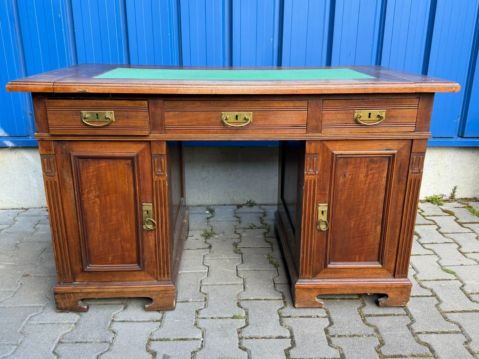 ANTIKER JUGENDSTIL SCHREIBTISCH UM 1910 NUSSBAUM