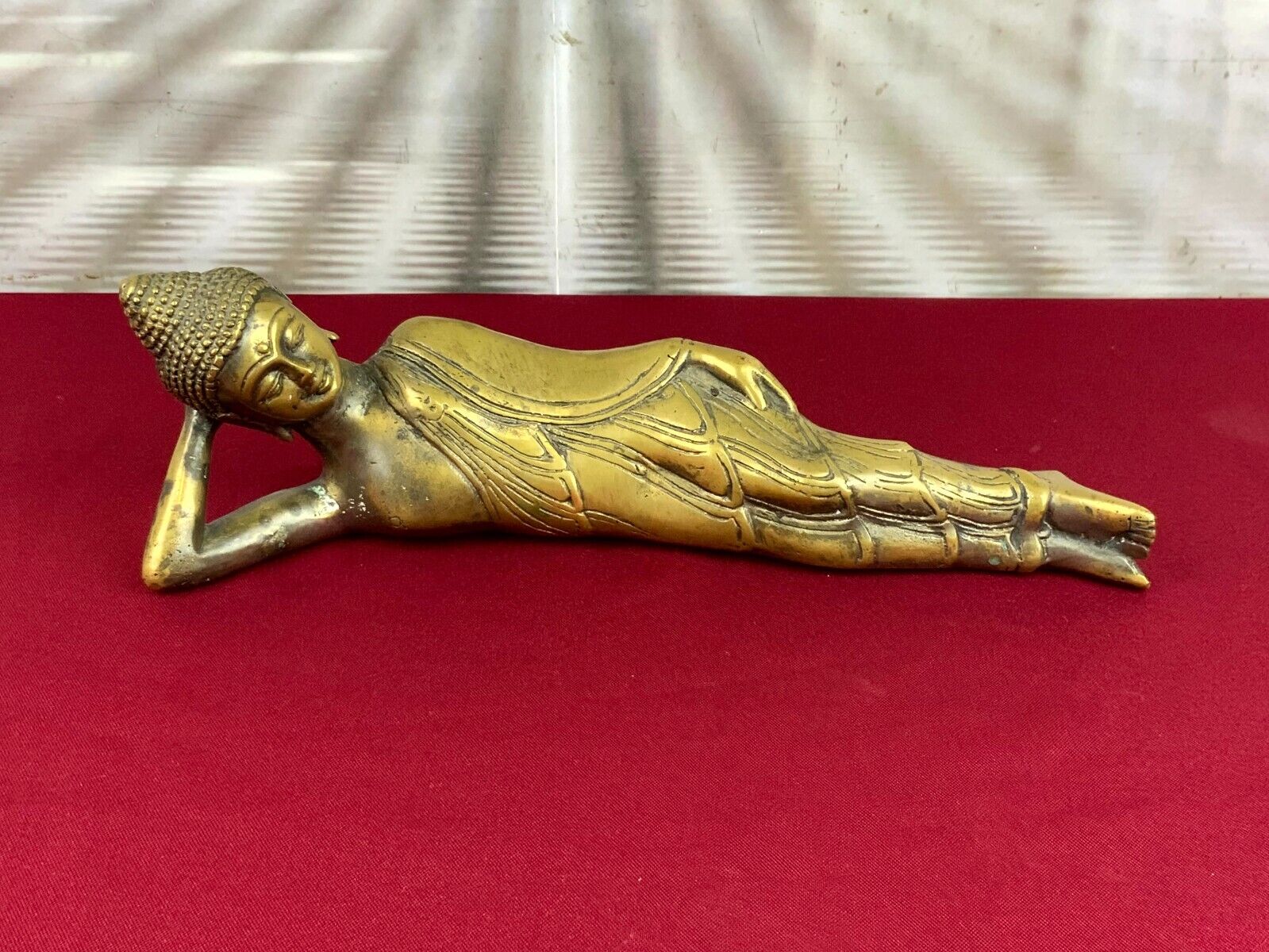 ANTIKE FIGUR LIEGENDE BODHISATTVA GUANYIN PARINIRVANA THAILAND 19 TES JHDT