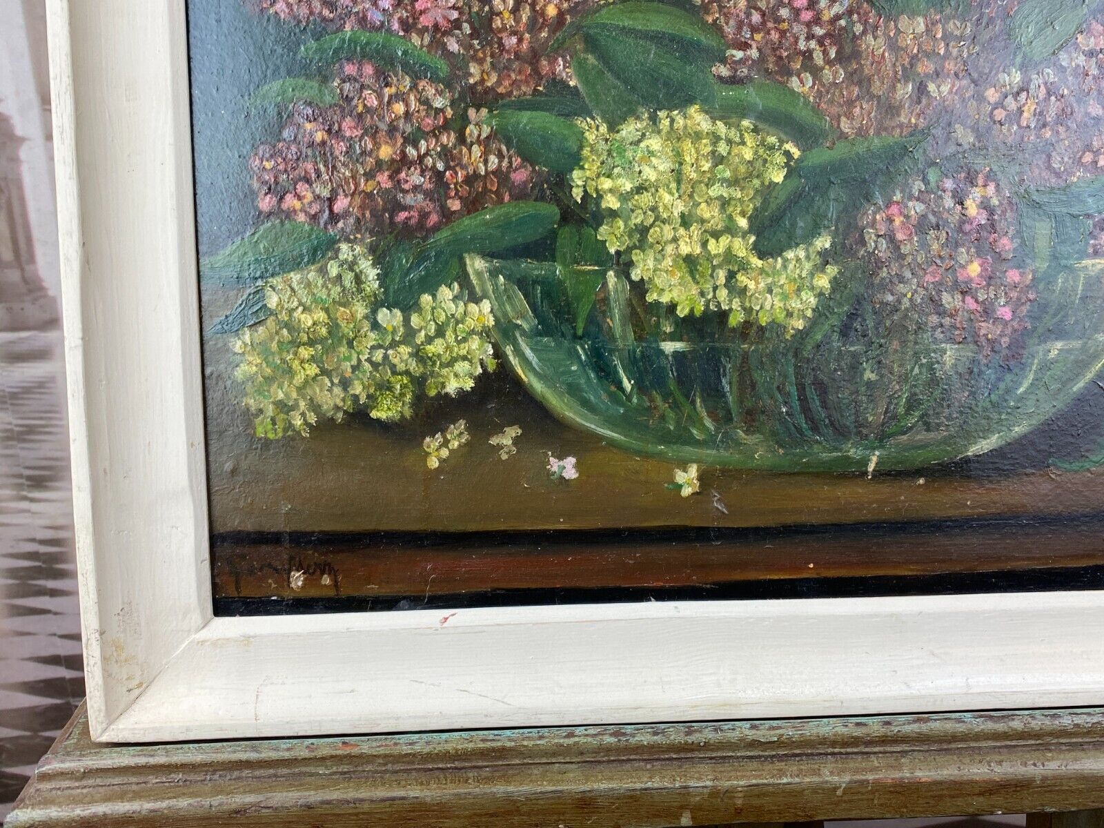 ÖLGEMÄLDE BLUMEN STILLLEBEN GEMÄLDE SIGNIERT – Bild 8