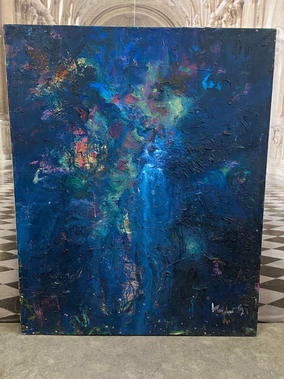 XXXL GEMÄLDE ACRYLGEMÄLDE AUF LEINWAND 120x150cm ABSTRAKT WALDEMAR KUFNER – Bild 3