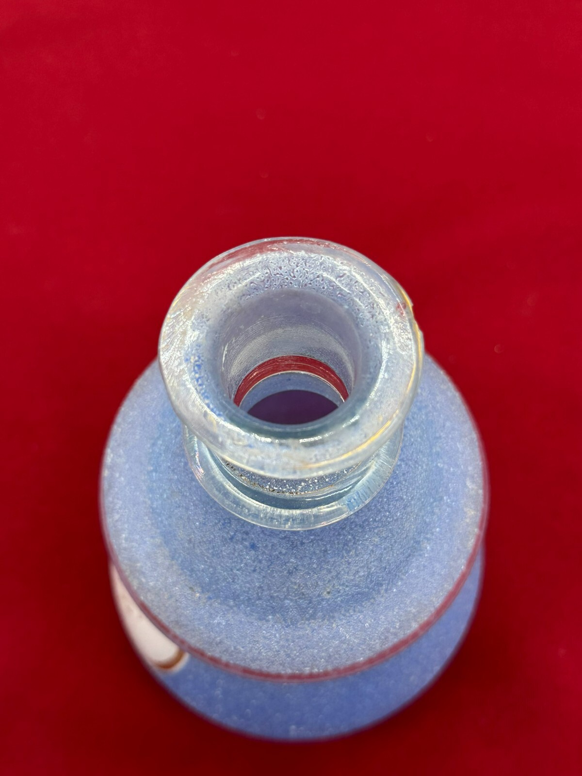 ANTIKE APOTHEKER FLASCHE AUS GLAS GOLDDEKOR OHNE STÖPSEL – Bild 11