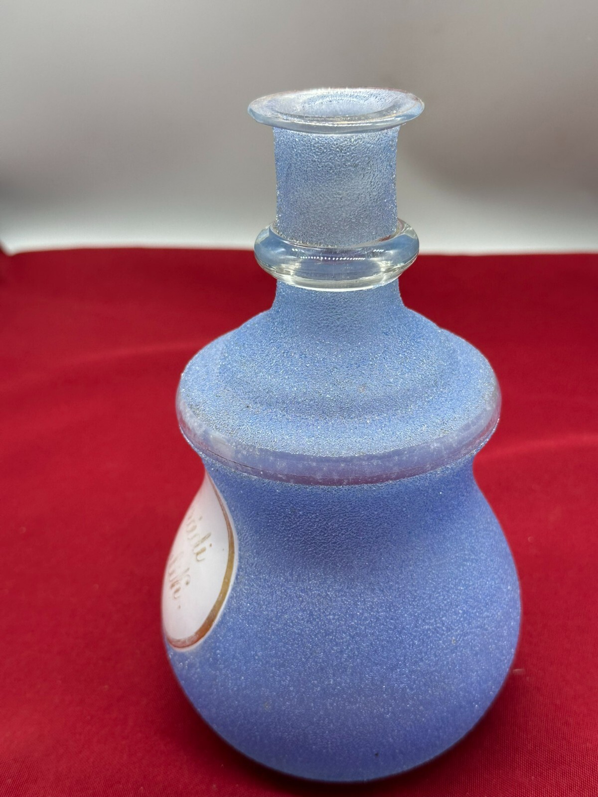 ANTIKE APOTHEKER FLASCHE AUS GLAS GOLDDEKOR OHNE STÖPSEL – Bild 9