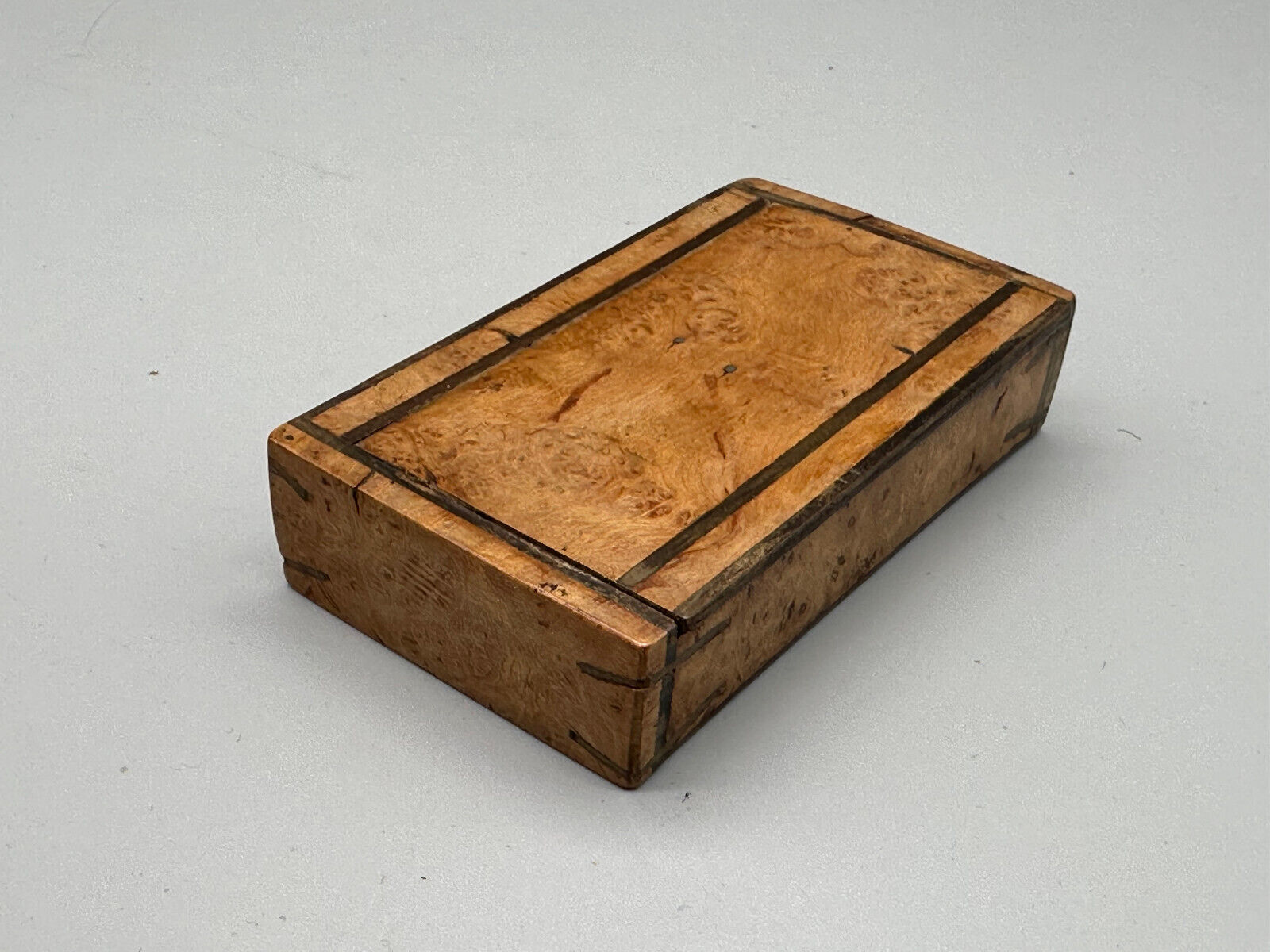 SEHR SELTENE BIEDERMEIER SCHATULLE ODER FALLE GRILLENFALLE 19 TES JH OLIVENHOLZ – Bild 3