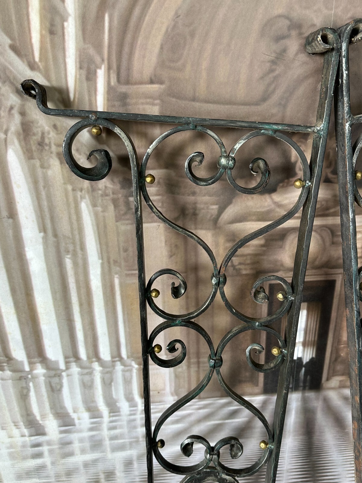 HANDGESCHMIEDETE WANDAPPLIKEN AUS EISEN MIT HUFEISEN 152x38cm – Bild 3