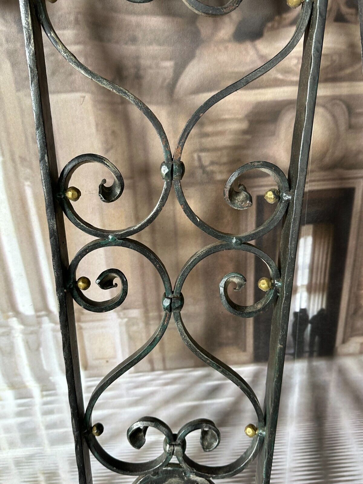 HANDGESCHMIEDETE WANDAPPLIKEN AUS EISEN MIT HUFEISEN 152x38cm – Bild 4