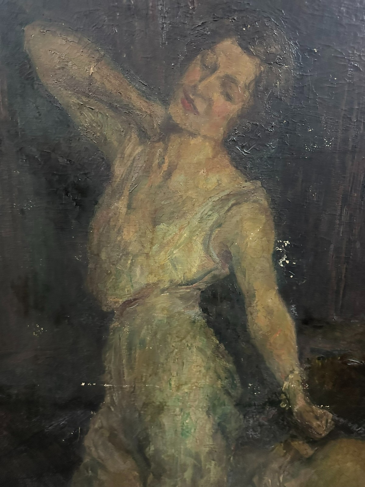 117x150cm GROSSES ÖLGEMÄLDE JUGENDSTIL UM 1900 AKT EROTIK FRAUEN PORTRAITS – Bild 4