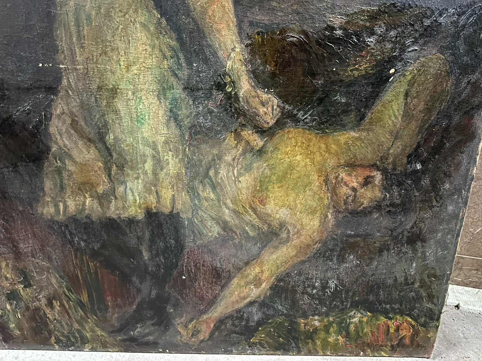 117x150cm GROSSES ÖLGEMÄLDE JUGENDSTIL UM 1900 AKT EROTIK FRAUEN PORTRAITS – Bild 8