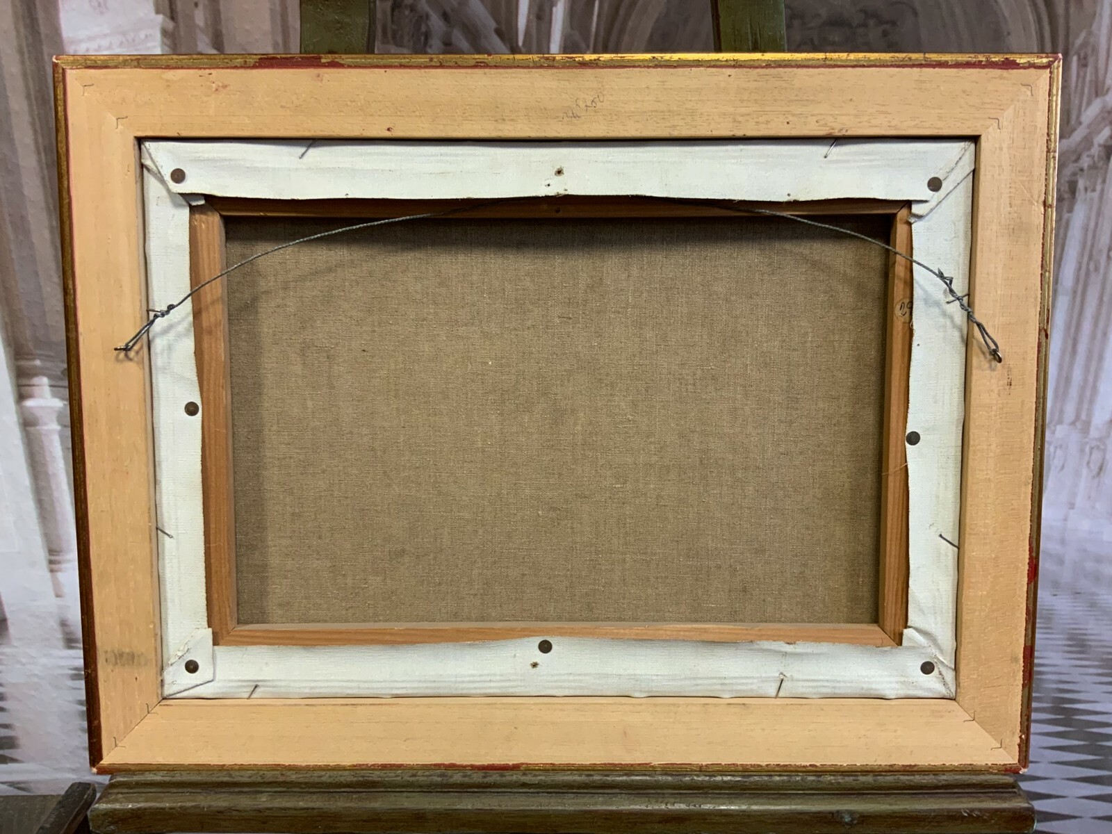 ÖL GEMÄLDE LANDSCHAFT HOLZFÄLLER AM WALDRAND SIGNIERT DONKER 60x45cm – Bild 7