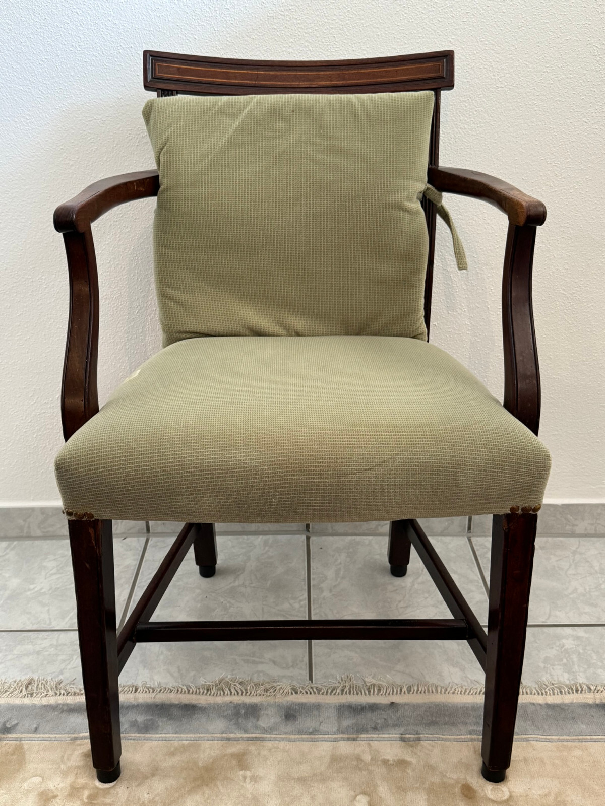 ANTIKER NEO KLASSIZISMUS STUHL UM 1880 EICHE MASSIV