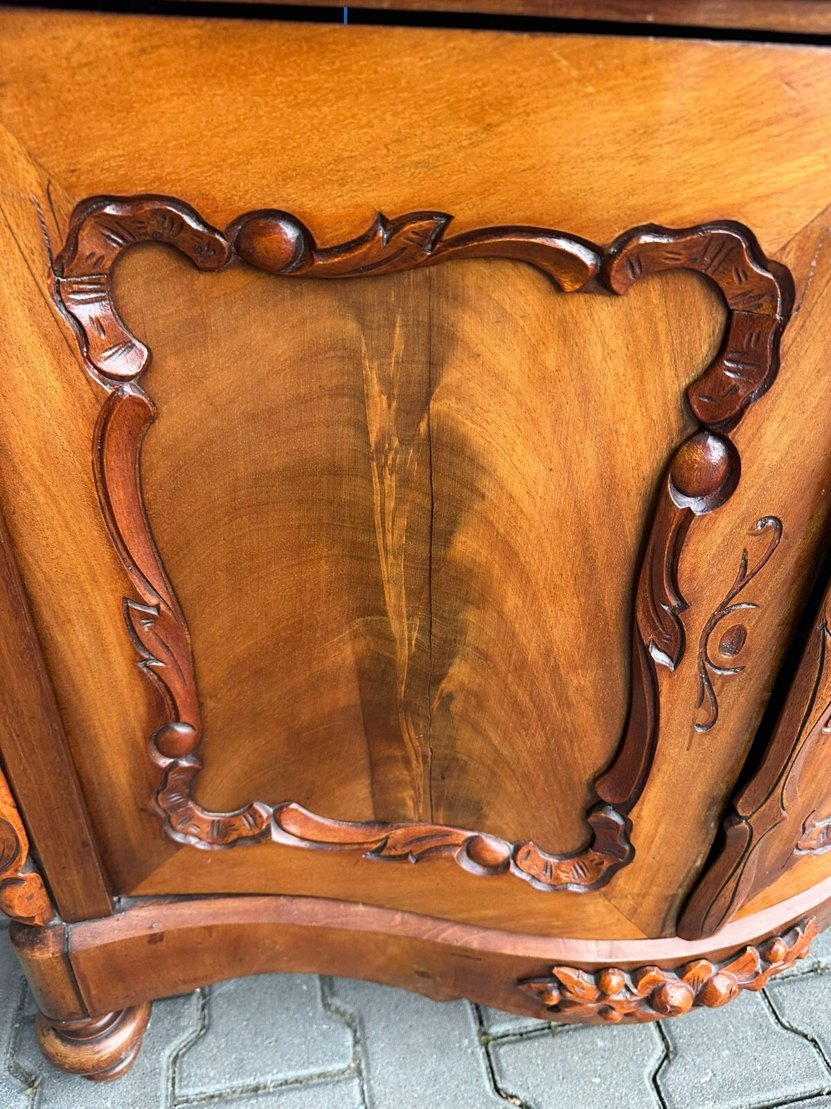 ANTIKE WILHELM III KOMMODE UM 1860 MAHAGONI FURNIERT – Bild 4