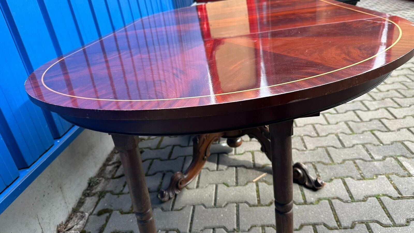 VINTAGE ESSTISCH BAROCK STIL TISCH AUSZIEHBAR BIS 220cm STÜTZBEINE – Bild 13