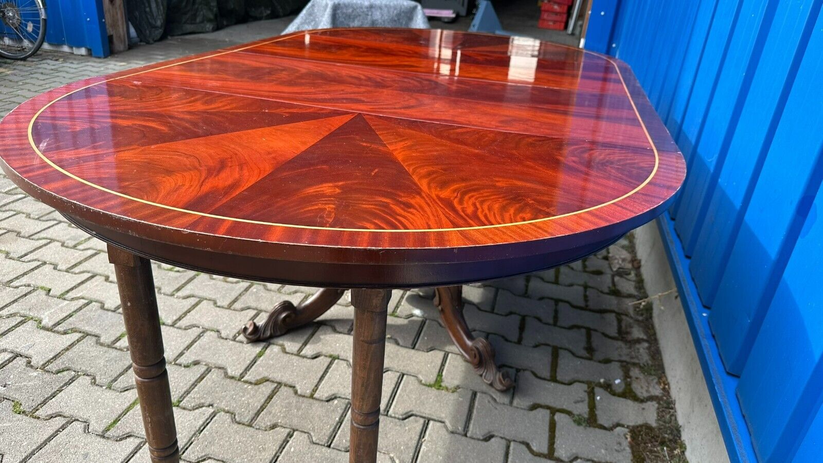 VINTAGE ESSTISCH BAROCK STIL TISCH AUSZIEHBAR BIS 220cm STÜTZBEINE – Bild 18