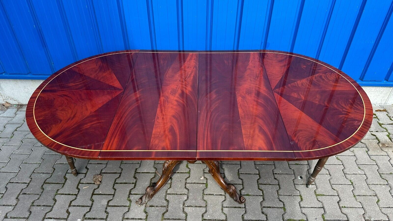 VINTAGE ESSTISCH BAROCK STIL TISCH AUSZIEHBAR BIS 220cm STÜTZBEINE – Bild 3