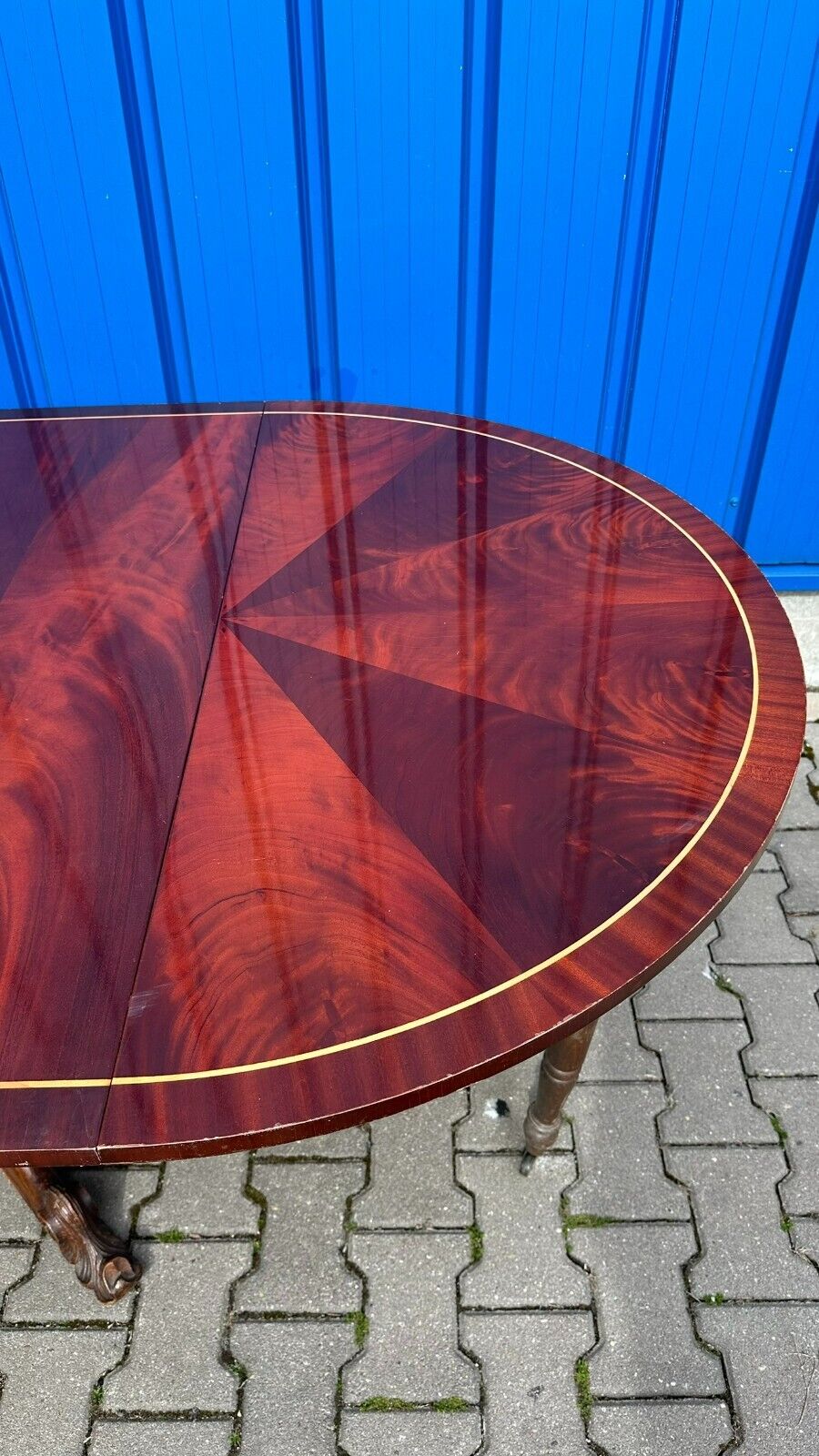 VINTAGE ESSTISCH BAROCK STIL TISCH AUSZIEHBAR BIS 220cm STÜTZBEINE – Bild 4