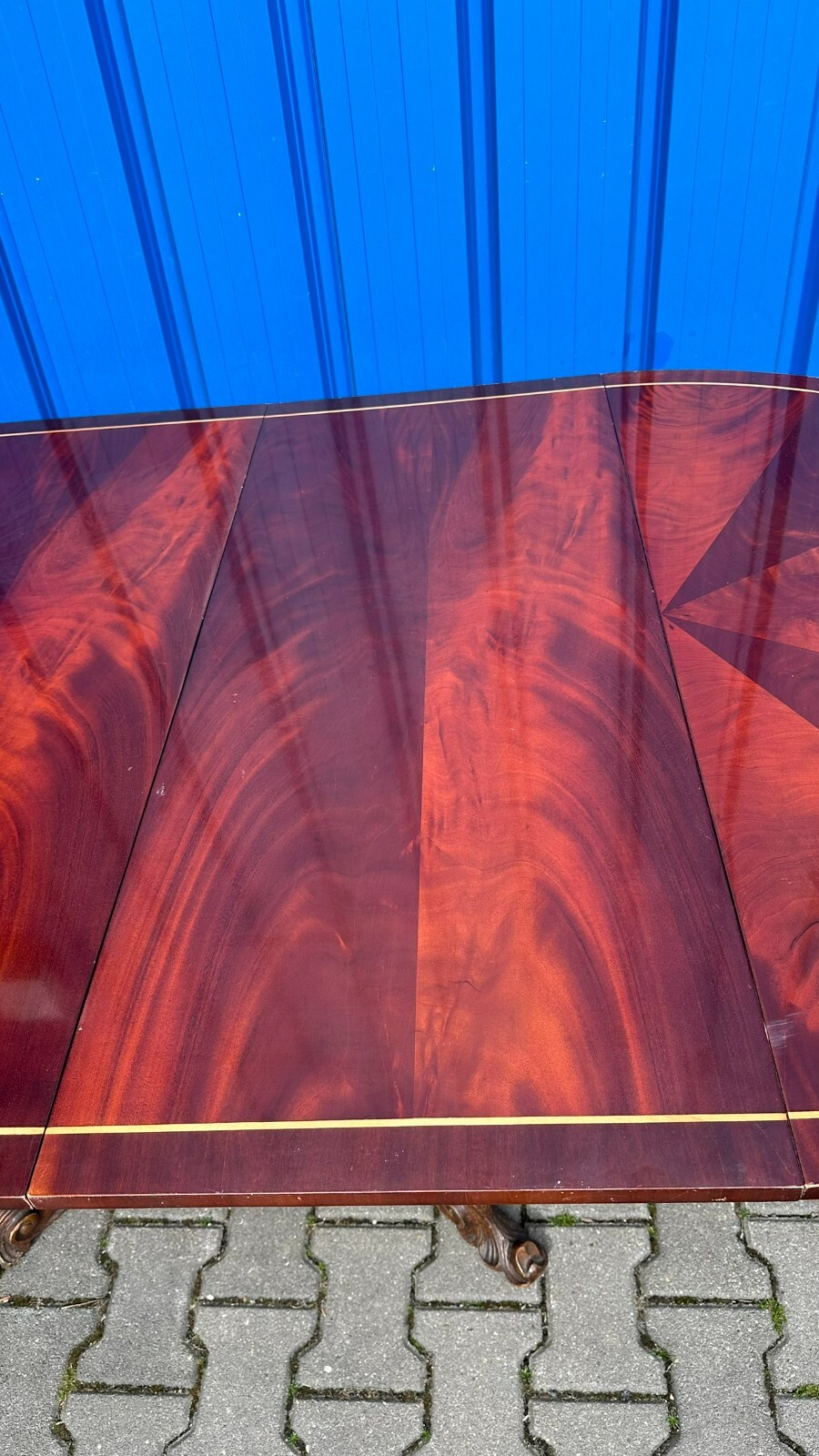 VINTAGE ESSTISCH BAROCK STIL TISCH AUSZIEHBAR BIS 220cm STÜTZBEINE – Bild 6