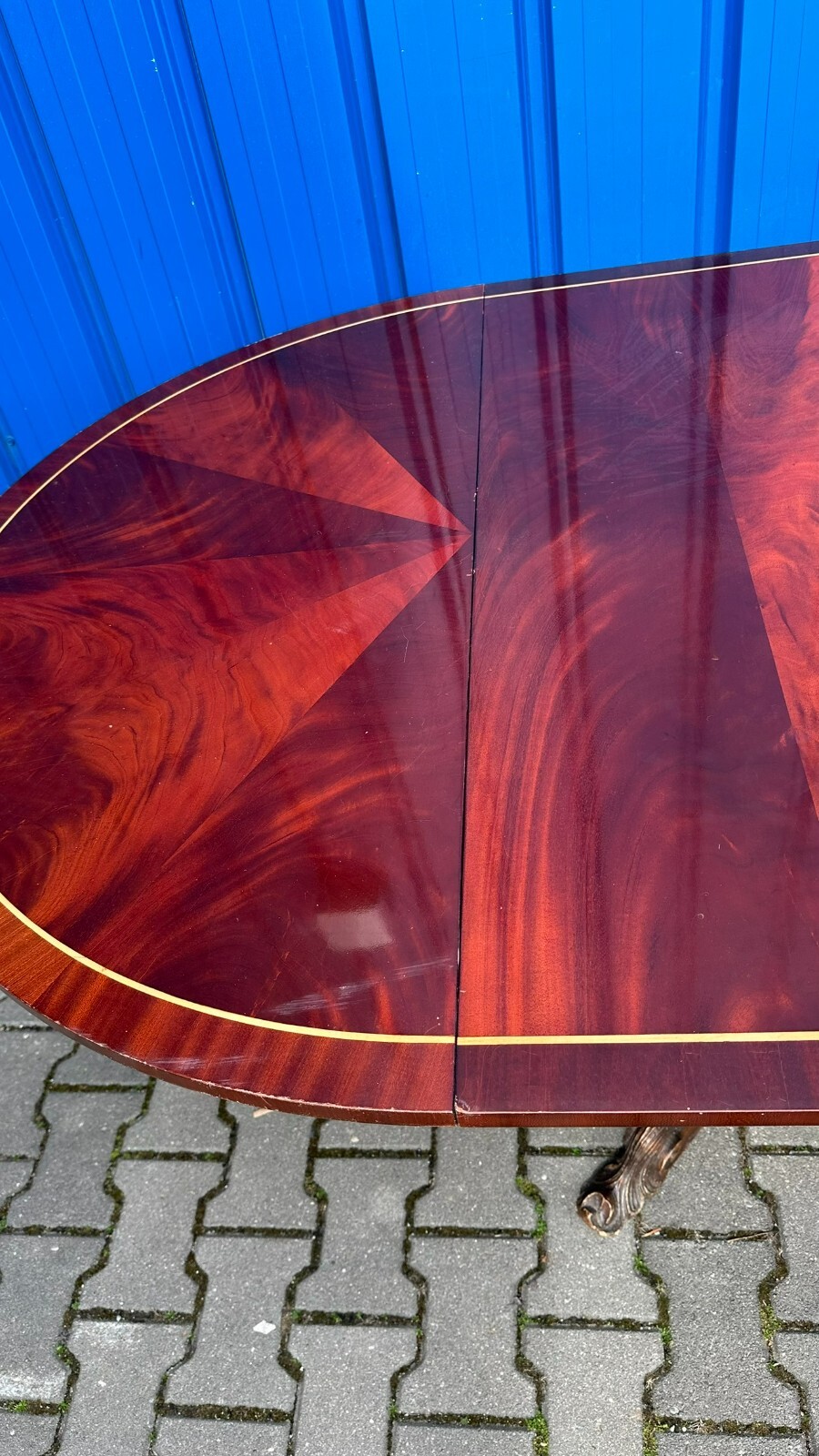 VINTAGE ESSTISCH BAROCK STIL TISCH AUSZIEHBAR BIS 220cm STÜTZBEINE – Bild 8