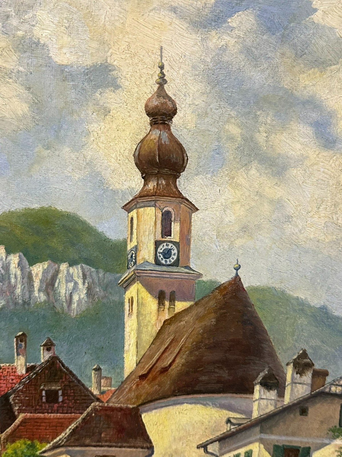 ÖLGEMÄLDE KIRCHE IN LANDSCHAFT ST GILGEN J. EISENHUT – Bild 6
