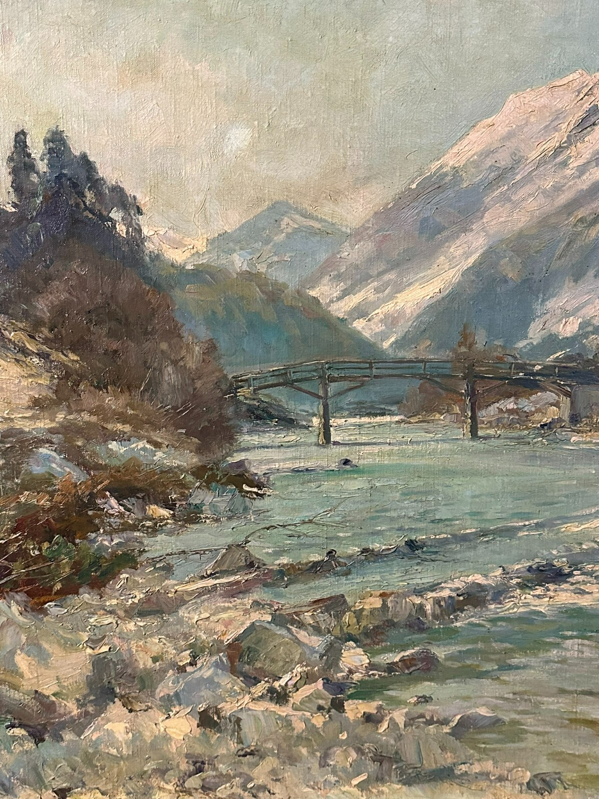 Paul Johann WALCH (1881-1958) GROSSES ÖLGEMÄLDE LANDSCHAFT LEUTSTETTEN