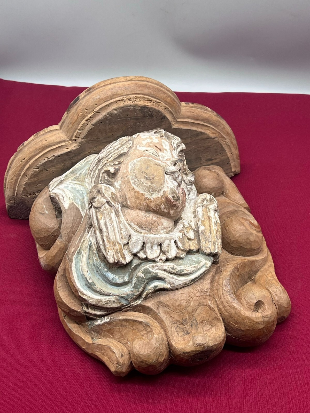 BAROCKE WANDKONSOLE ENGEL AUF WOLKE BAROCKENGEL