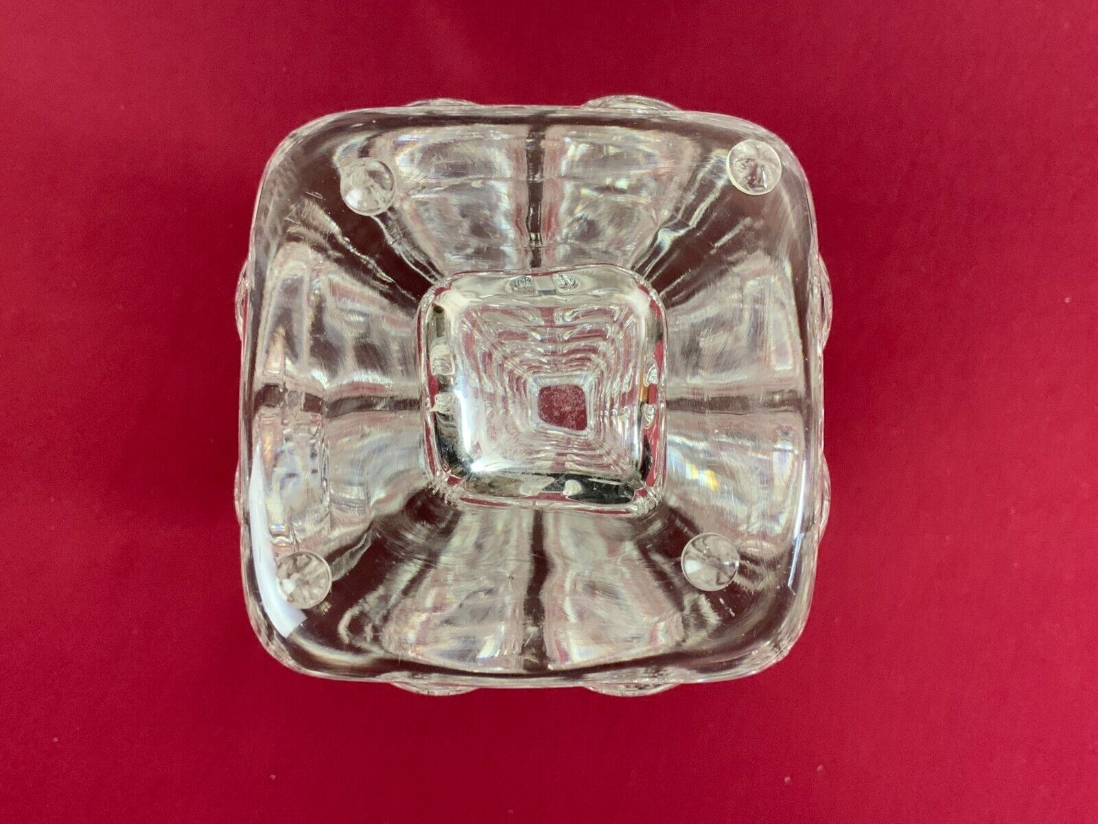 MASSIVE VASE AUS GLAS ICHENDORF BLOCKVASE 5kg 29cm HOCH NOPPEN OP ART – Bild 8