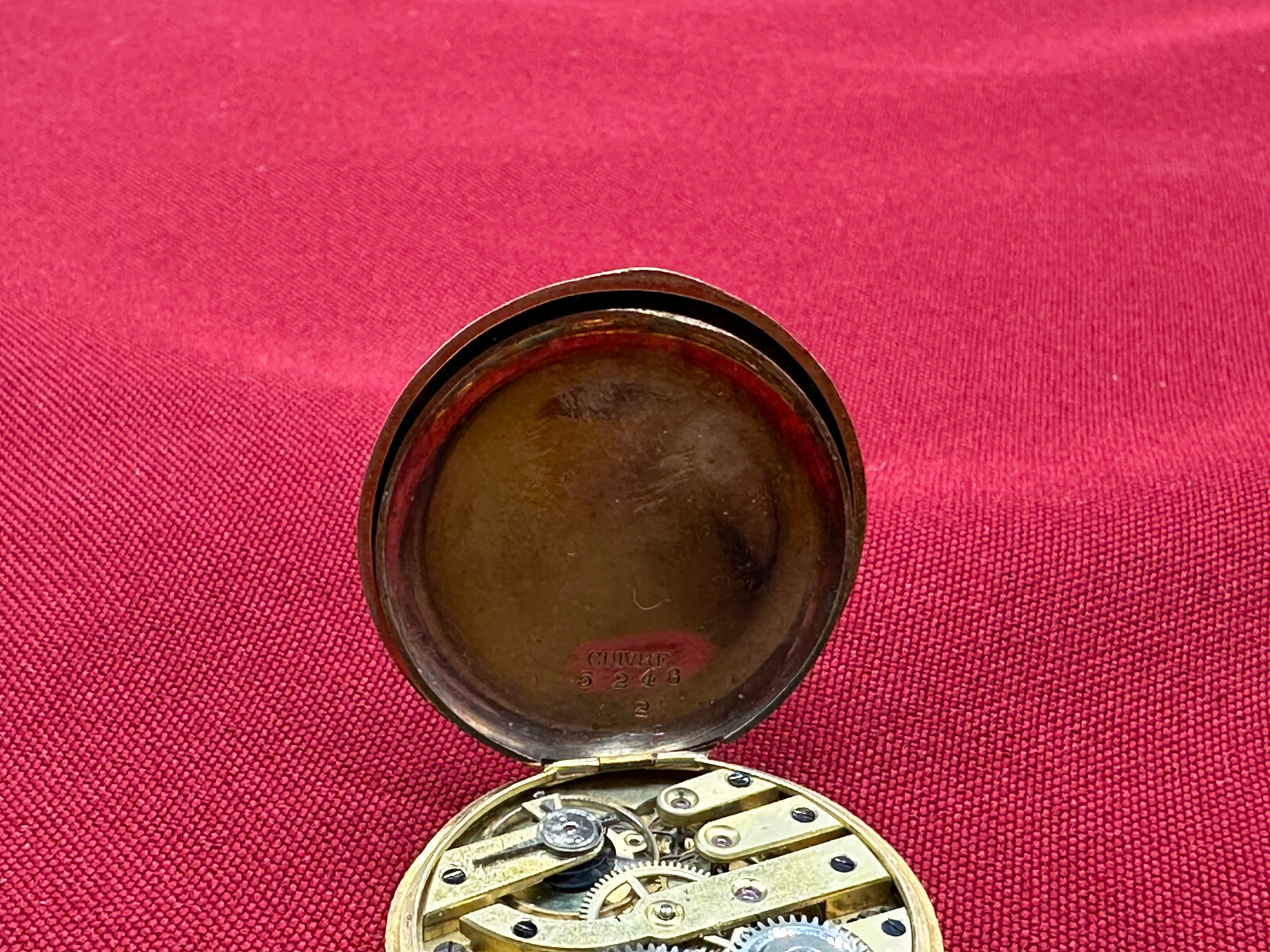 ANTIKE TASCHENUHR AUS GOLD 18K MIT MESSING ZIFFERNBLATT 30,4g GESAMT – Bild 12