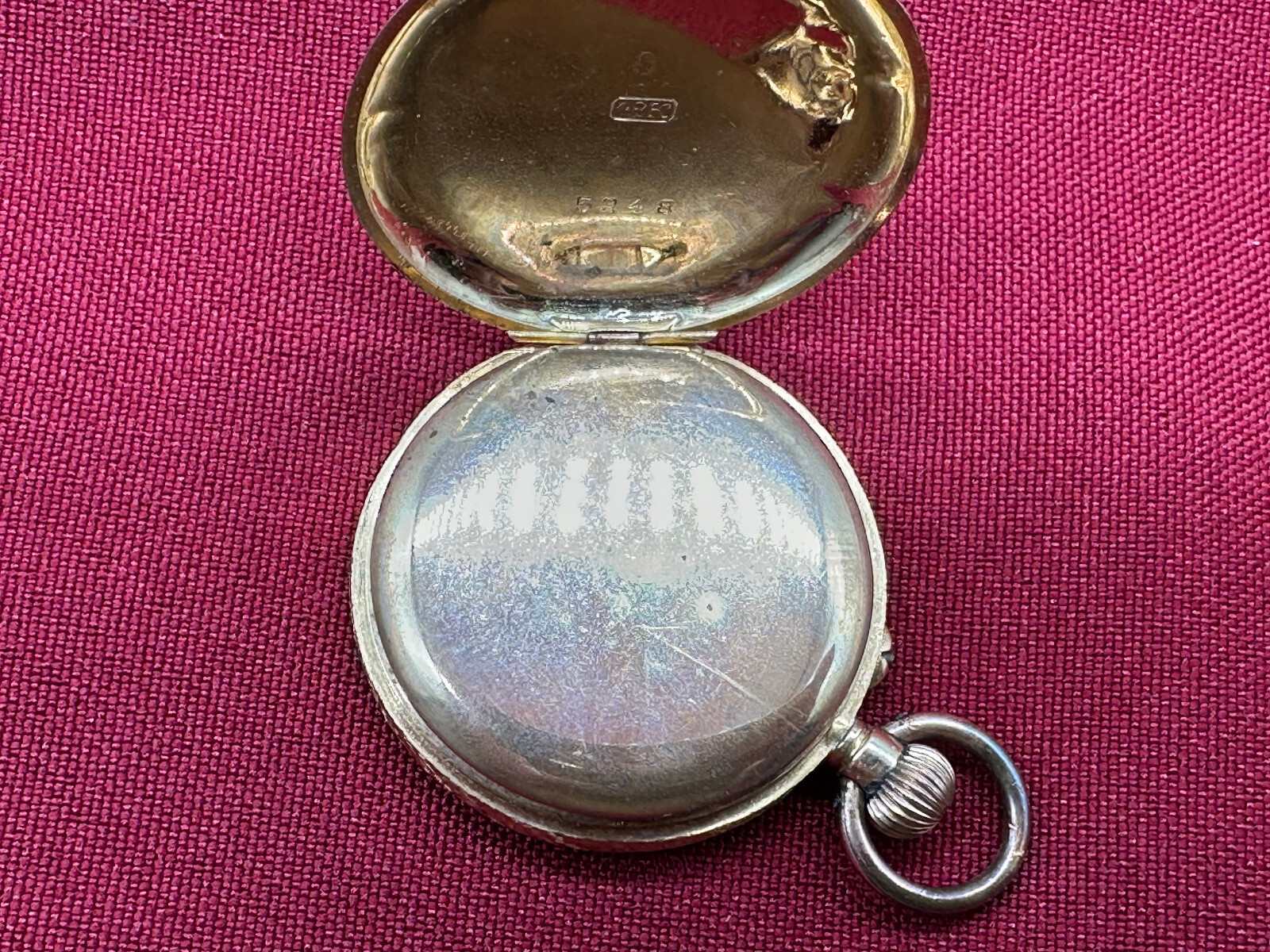 ANTIKE TASCHENUHR AUS GOLD 18K MIT MESSING ZIFFERNBLATT 30,4g GESAMT – Bild 10