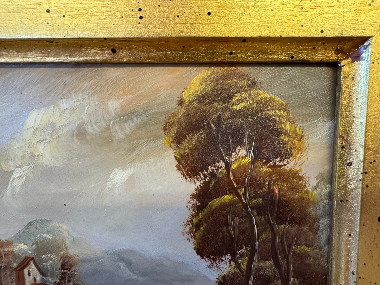 ÖLGEMÄLDE ROMATISCHE LANDSCHAFT SIGNIERT GEMÄLDE GERAHMT – Bild 7