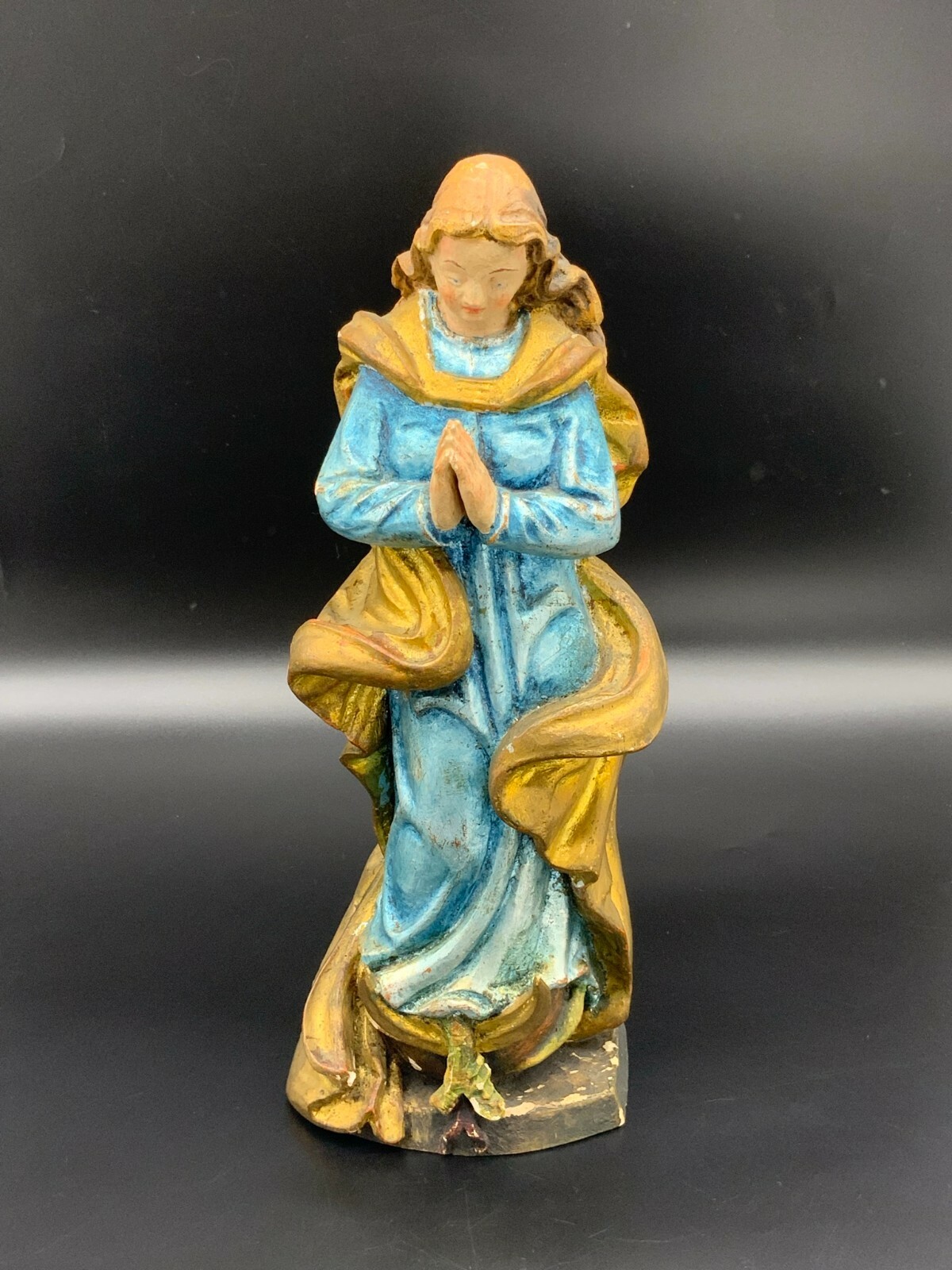 MONDSICHEL MADONNA HEILIGENFIGUR SKULPTUR AUS HOLZ HANDGESCHNITZT 45cm