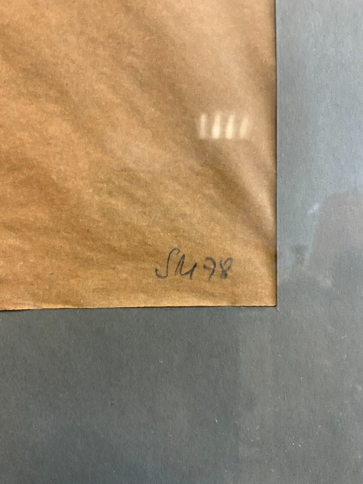 ZEICHNUNG EROTIK STEHENDER AKT SEHR GUT GERAHMT GESAMT 55x76cm – Bild 7