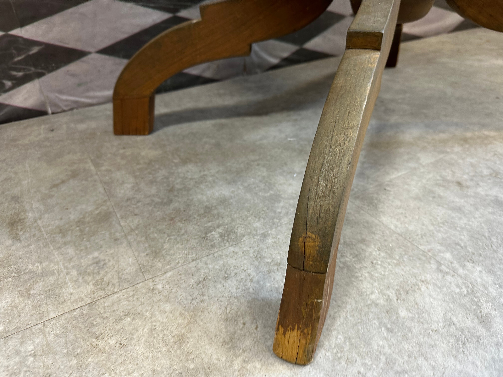 ALTER LANDHAUS TISCH BEISTELLTISCH HOLZ MASSIV – Bild 5