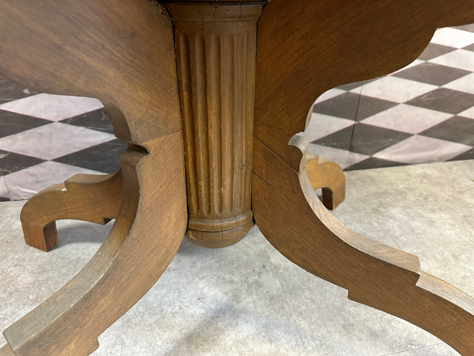 ALTER LANDHAUS TISCH BEISTELLTISCH HOLZ MASSIV – Bild 6