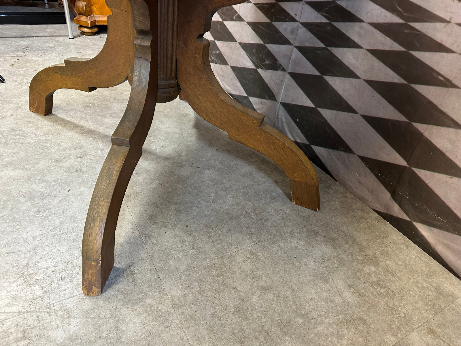 ALTER LANDHAUS TISCH BEISTELLTISCH HOLZ MASSIV – Bild 7