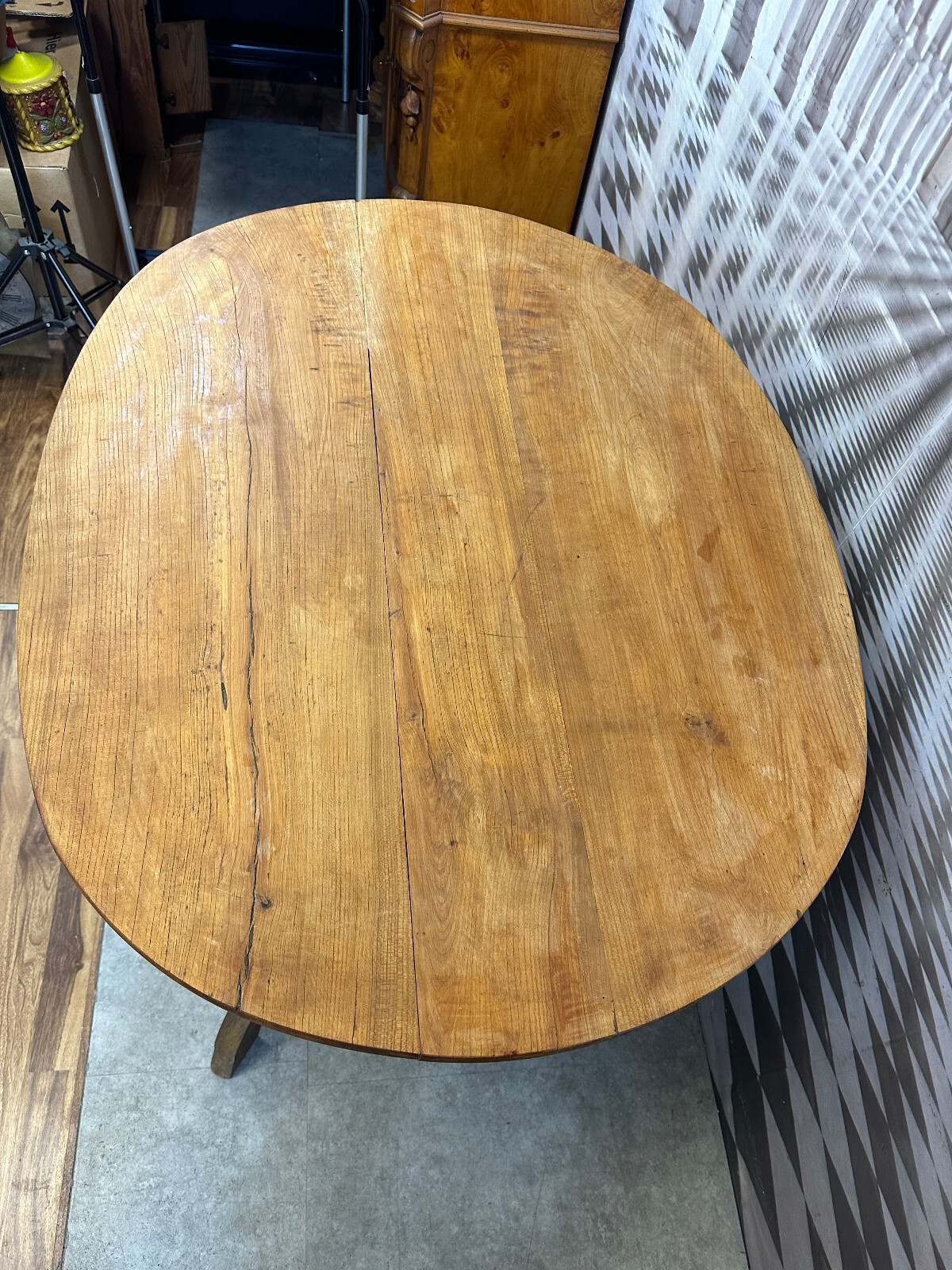 ALTER LANDHAUS TISCH BEISTELLTISCH HOLZ MASSIV – Bild 8