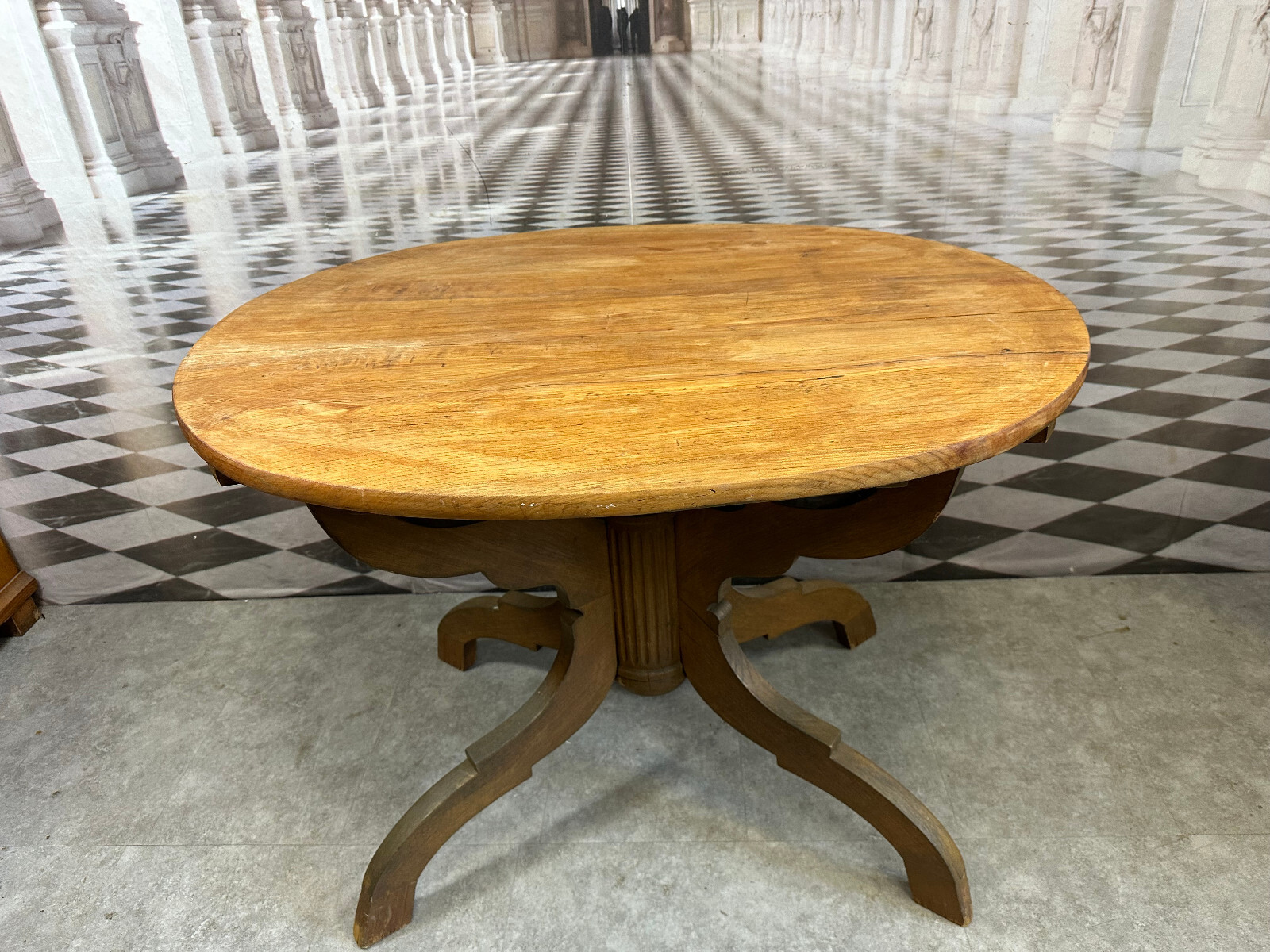ALTER LANDHAUS TISCH BEISTELLTISCH HOLZ MASSIV – Bild 9