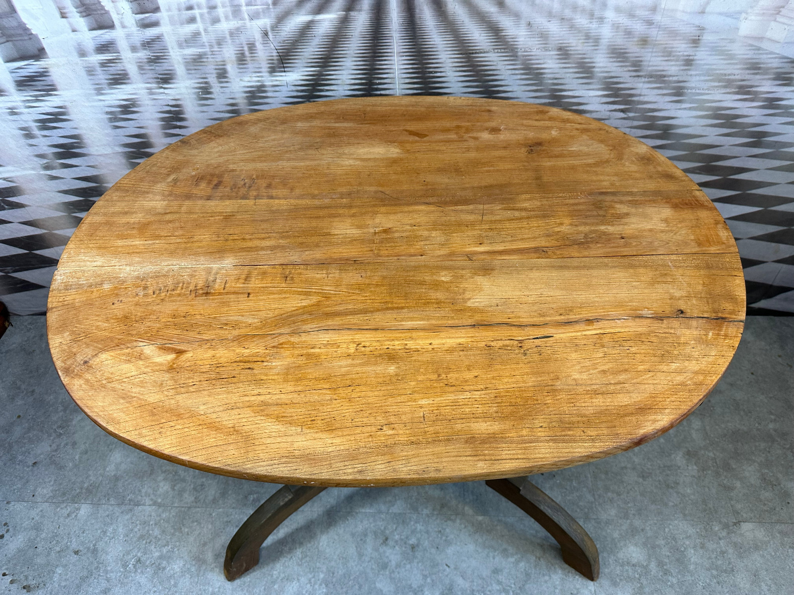 ALTER LANDHAUS TISCH BEISTELLTISCH HOLZ MASSIV – Bild 10